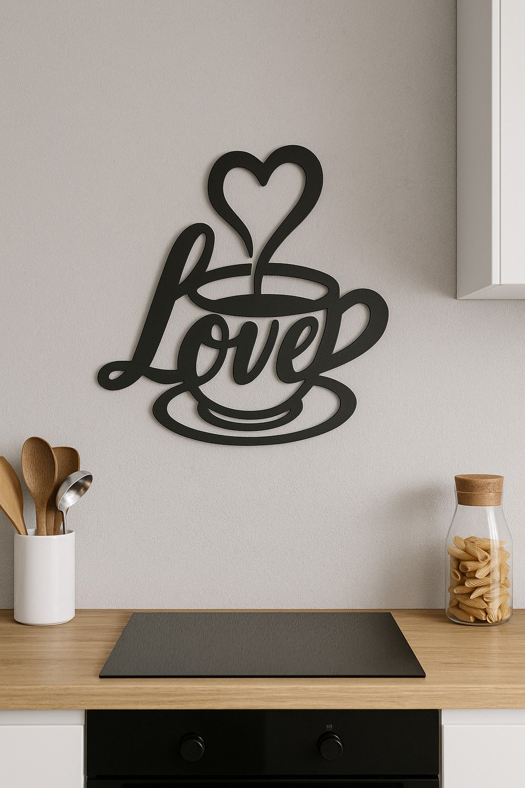 Coffeesigns - Wanddeko aus Metall mit Lovemotiv