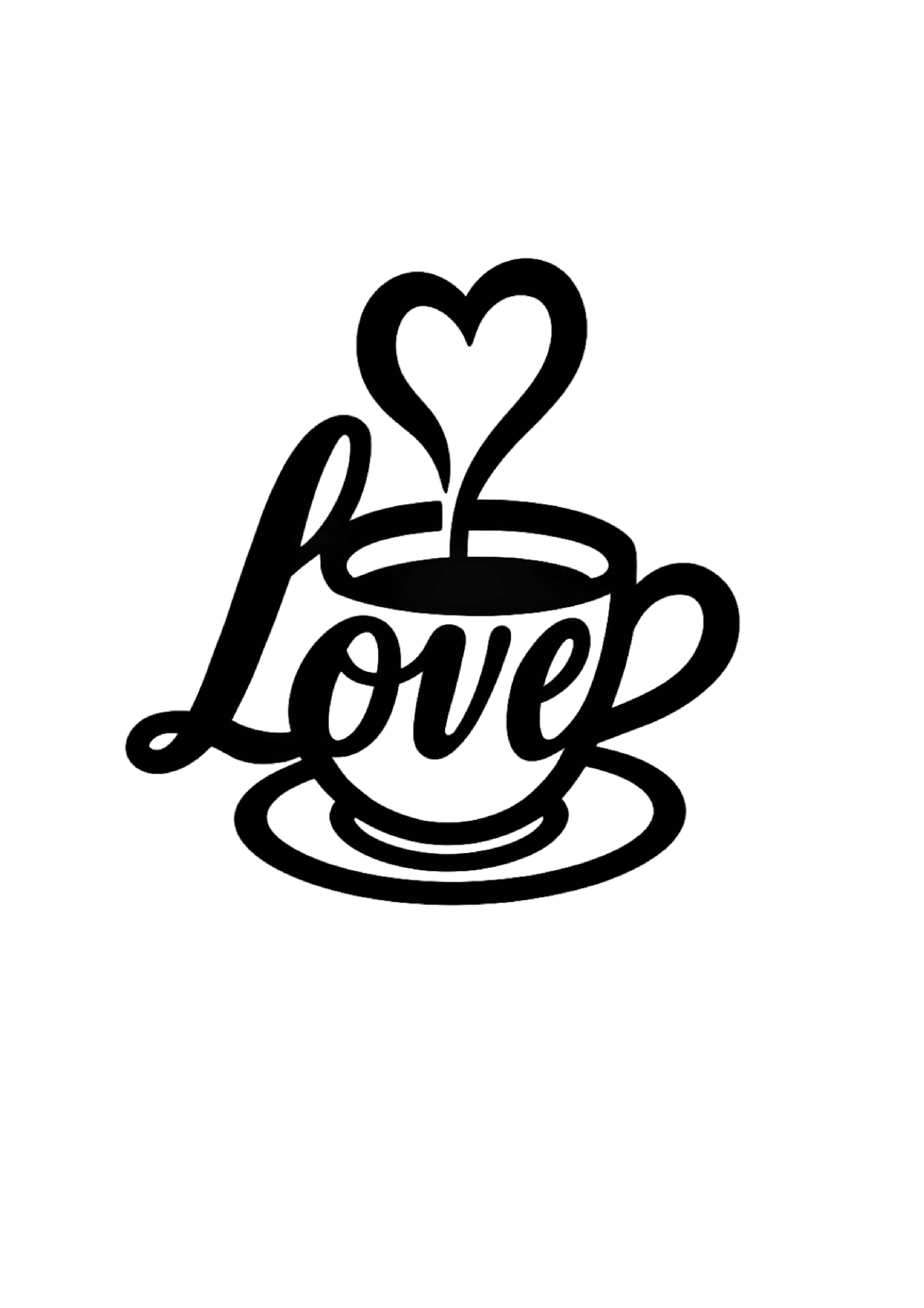 Coffeesigns - Wanddeko aus Metall mit Lovemotiv