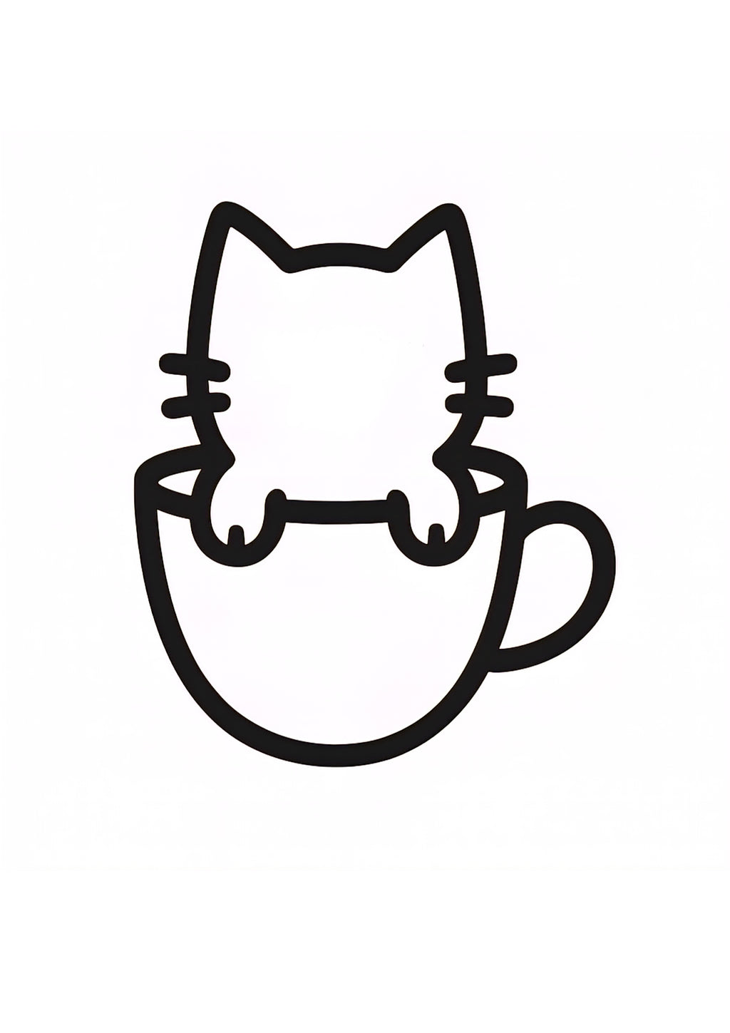 Coffeesigns - Wanddeko aus Metall mit Katzenmotiv